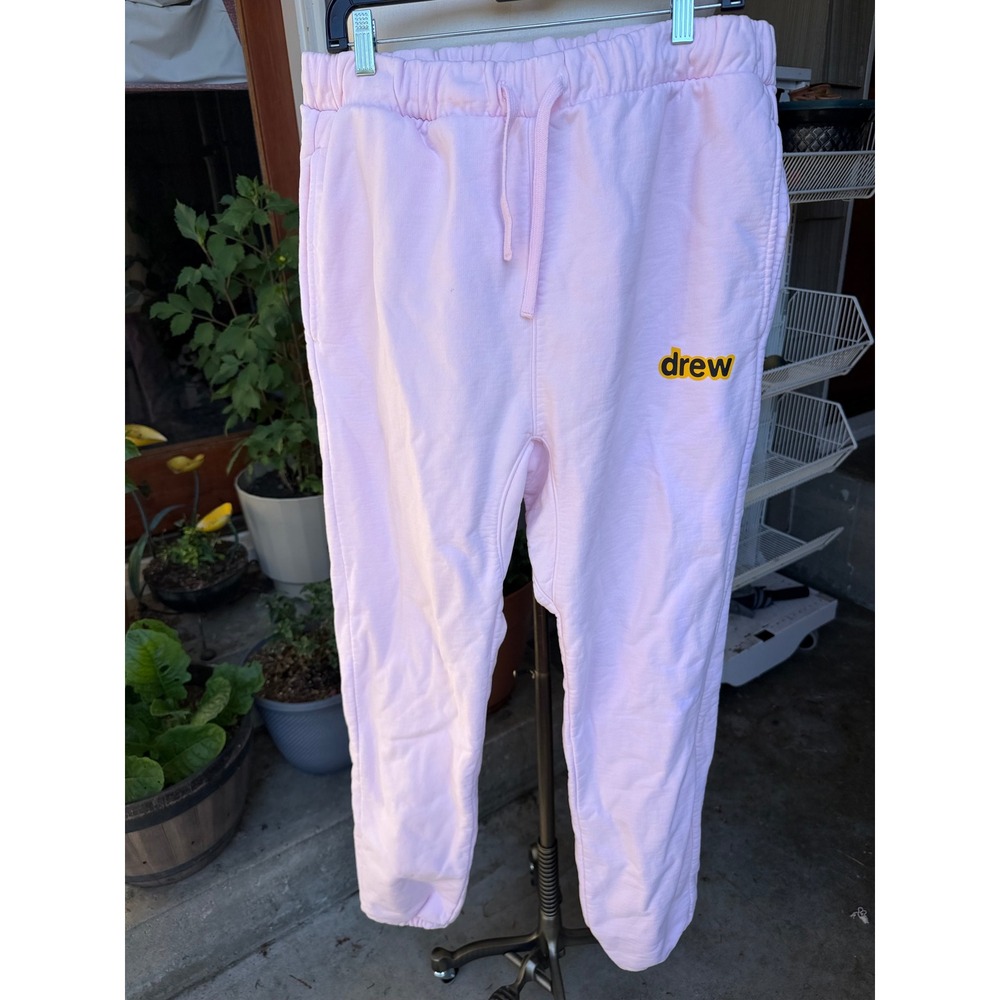 Drew House Secret Sweatpants L Pink Fleece Joggers Streetwear Justin Bieber Pant